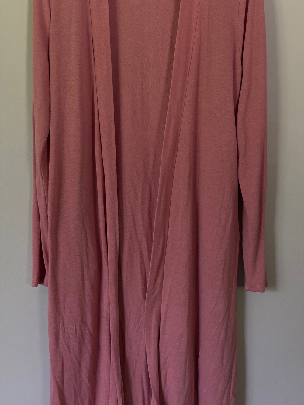 Zenana Outfitters Salmon Open-Front Cardigan